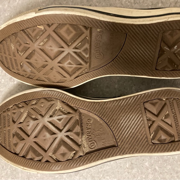 Black Worn-In Converse - No Laces - Ladies 6.5 - Picture 3 of 6